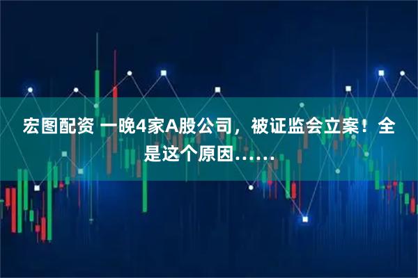 宏图配资 一晚4家A股公司，被证监会立案！全是这个原因……